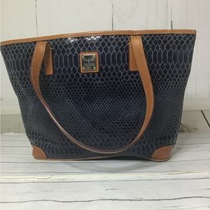 Dooney & Bourke Blue Reptile Shoulder Bag